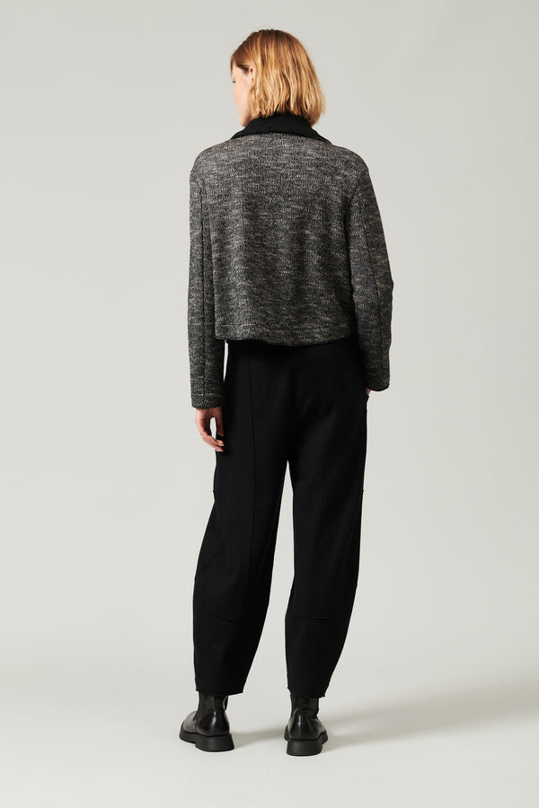 Transit Par Such Chiodo di maglia in misto lana zip doppio cursore esterno in fantasia – Transit In Saldo