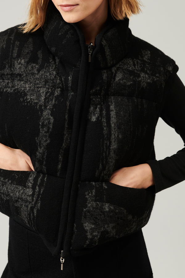 Transit Par Such Gilet corto in maglia di lana e viscosa jaquard imbottito | 1013.CFDTR – Transit Moda