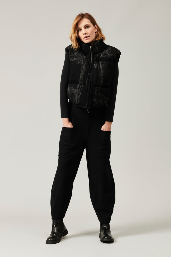 Transit Par Such Gilet corto in maglia di lana e viscosa jaquard imbottito | 1013.CFDTR – Transit Moda