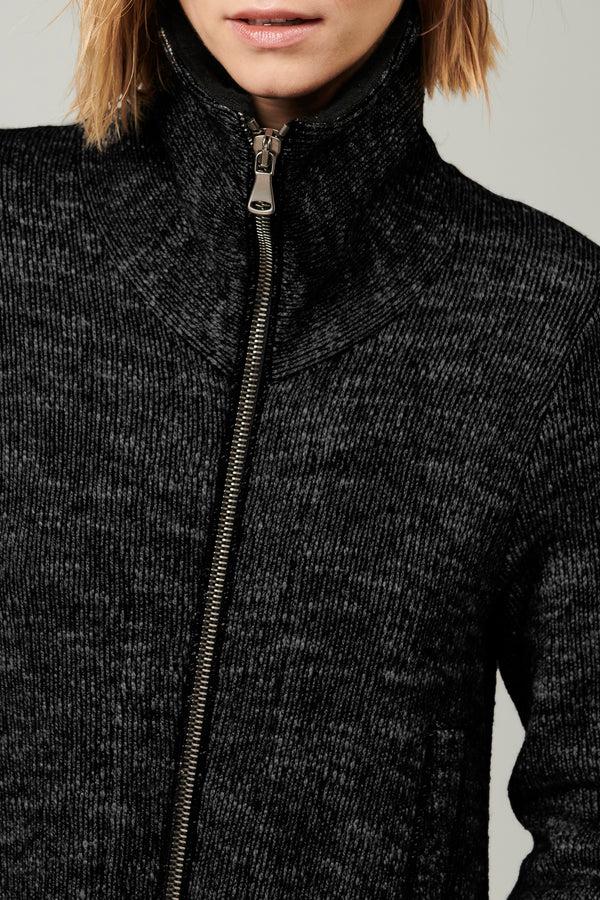Transit Par Such Cappotto lungo di maglia in misto lana con ampio collo esterno in fant – Transit Italy