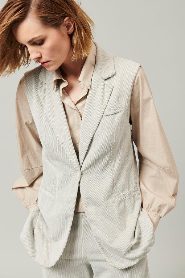 Transit Par Such Gilet in velluto a coste di misto lana/cotone semi-foderato. vestibil – Transit Offerta Pasqua