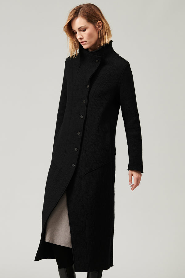 Transit Par Such Cappotto lungo slim fit in maglia di lana cotta | 1013.CFDTRYX332.10 – Transit Sottocosto