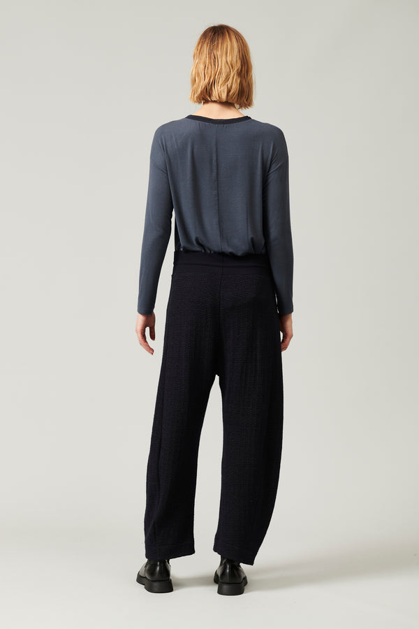 Transit Par Such Pantalone in maglia di misto lana jacquard microfantasia | 1013.CFDTRY – Transit Offerta