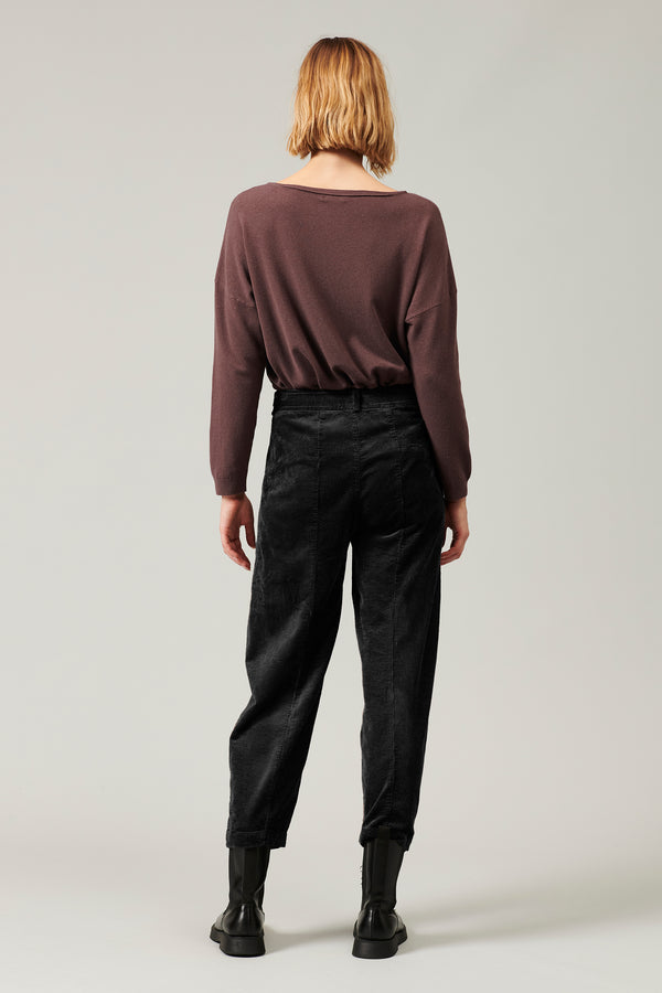 Transit Par Such Pantalone comfort fit in velluto a coste di viscosa e cotone stretch | – Transit Vendita Calda
