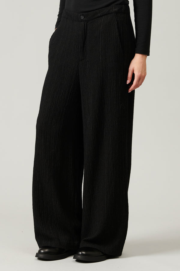 Transit Par Such Pantalone palazzo in misto lana gessato goffrato | 1013.CFDTRYA101.10 – Transit Vendite Flash