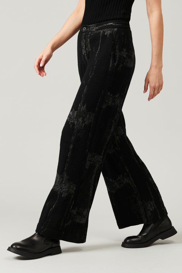 Transit Par Such Pantalone palazzo in maglia di lana e viscosa jaquard | 1013.CFDTRY641 – Transit Negozio
