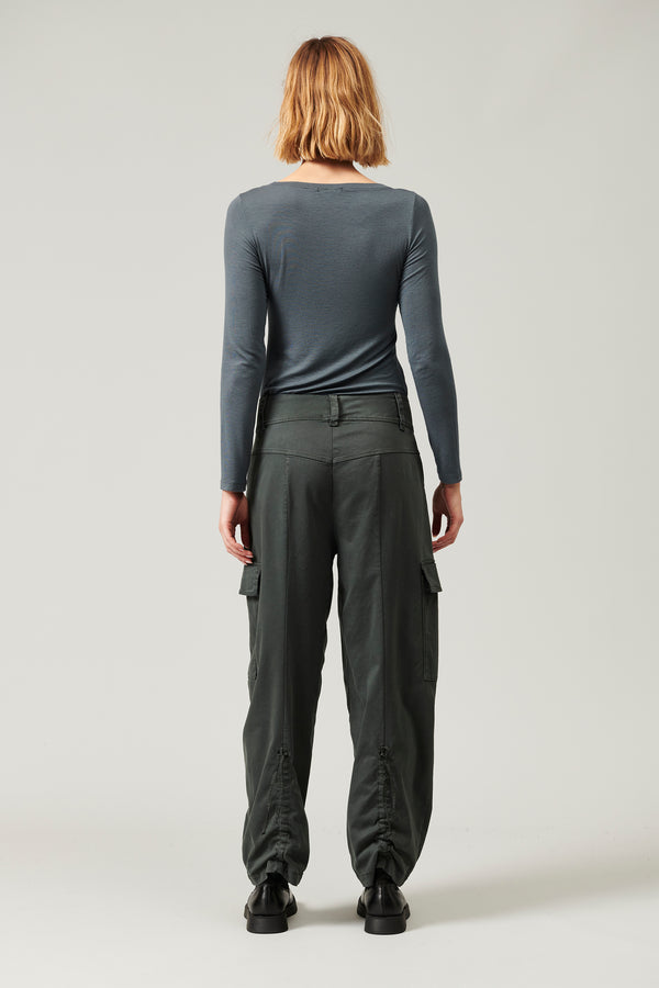 Transit Par Such Pantalone cargo in raso di cotone stretch | 1013.CFDTRYR276.24 – Transit 2025