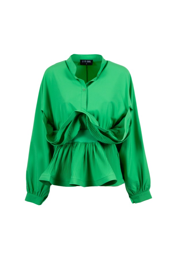 U R Ink TOLUCA 234W4F2 CAMICIE e BLUSE VERDE Vendita Calda