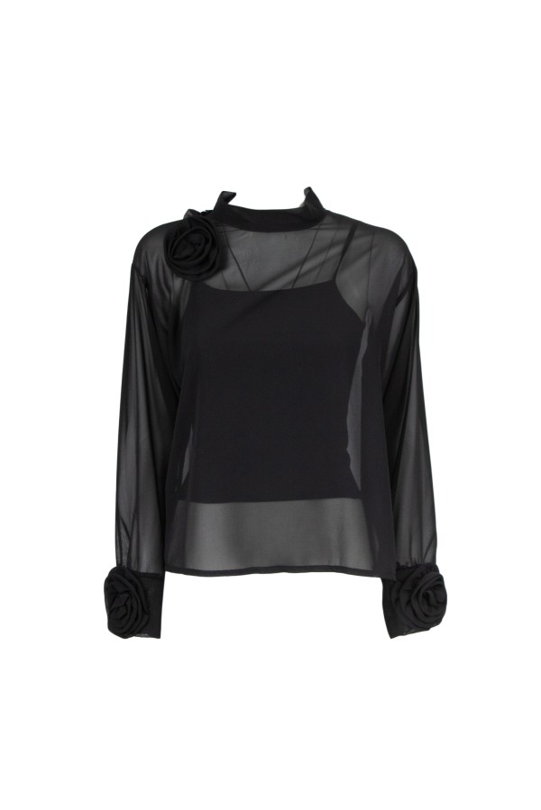 U R Ink LAS HERAS 234W4D6 CAMICIE e BLUSE NERO In Linea