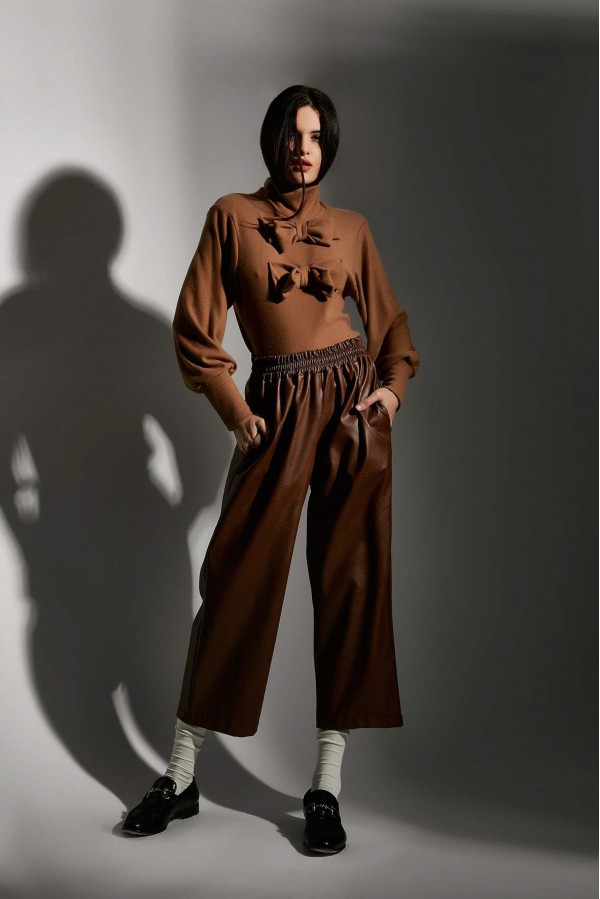 U R Ink PIERA054W1E4 PANTALONI TOBACCO Pezzi Unici