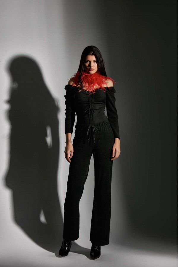 U R Ink RAFFAELLA054W1A4 PANTALONI BLACK Offerta