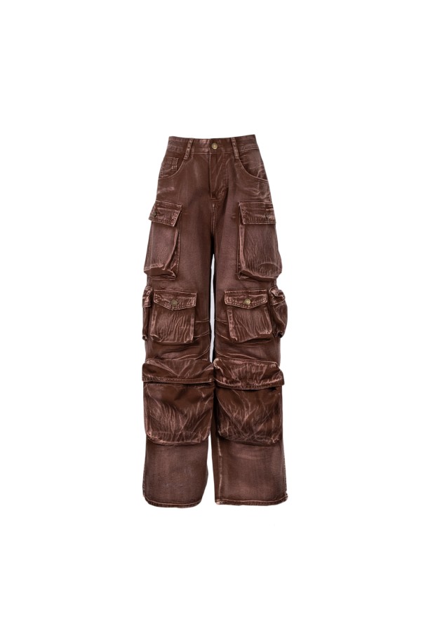 U R Ink SANT JOAN 244W430 PANTALONI CAFFÉ Saldi Di Fabbrica