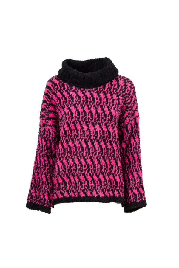 U R Ink RODAS 134W401 MAGLIERIA NERO/FUCSIA Nuova