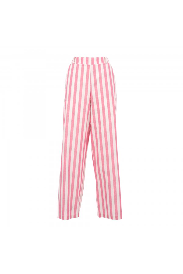 U R Ink VERACRUZ244S3M7 PANTALONI BIANCO-ROSA Vendita
