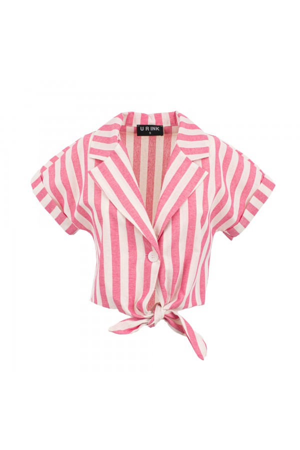 U R Ink VERACRUZ124S3M7 TOP e BODY BIANCO-ROSA Promozione