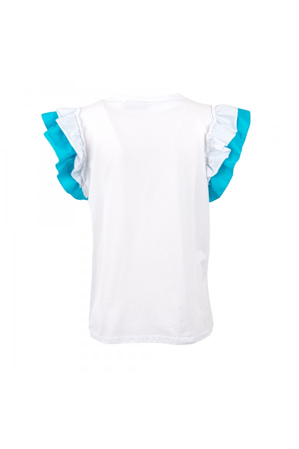 U R Ink SUECA004S30G T-SHIRT BIANCO-AZZURRO Fino al 65% di sconto