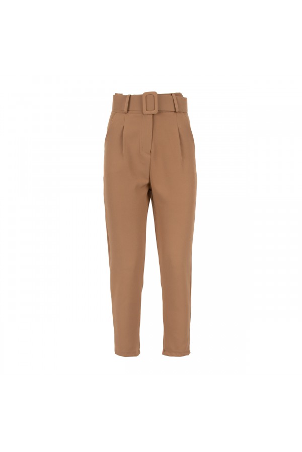 U R Ink RICCARDINA 054W1B0 PANTALONI BEIGE Consegna Veloce