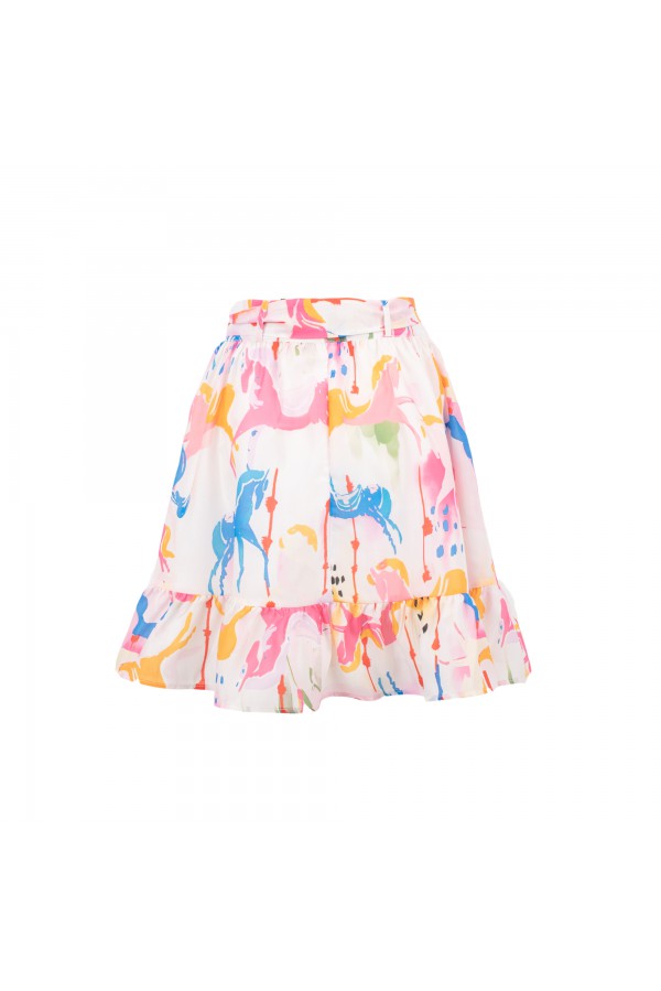 U R Ink LA PAZ 014S3U6 GONNE BIANCO-ROSA-BLU Convenienza