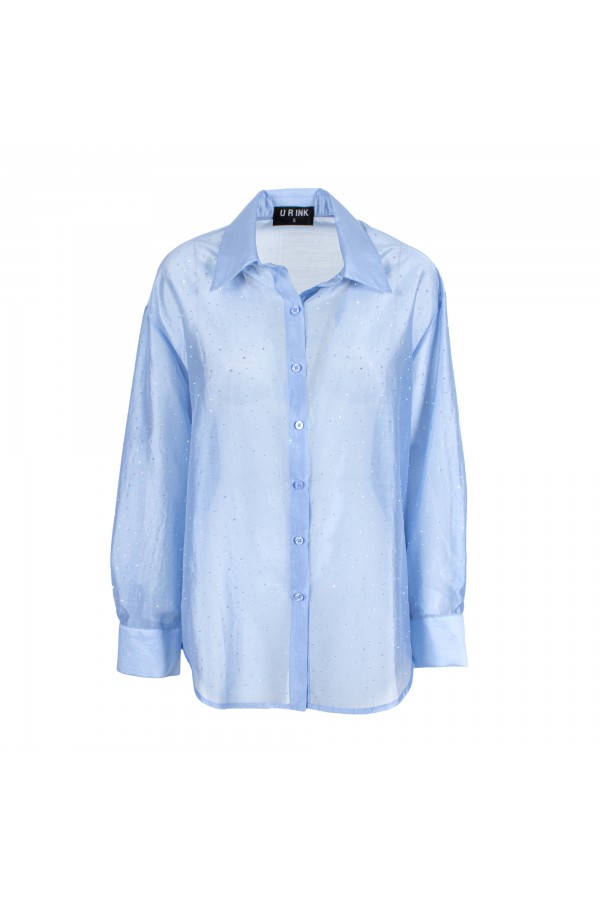 U R Ink PISCO 254S4G0 CAMICIE e BLUSE CELESTE Moda