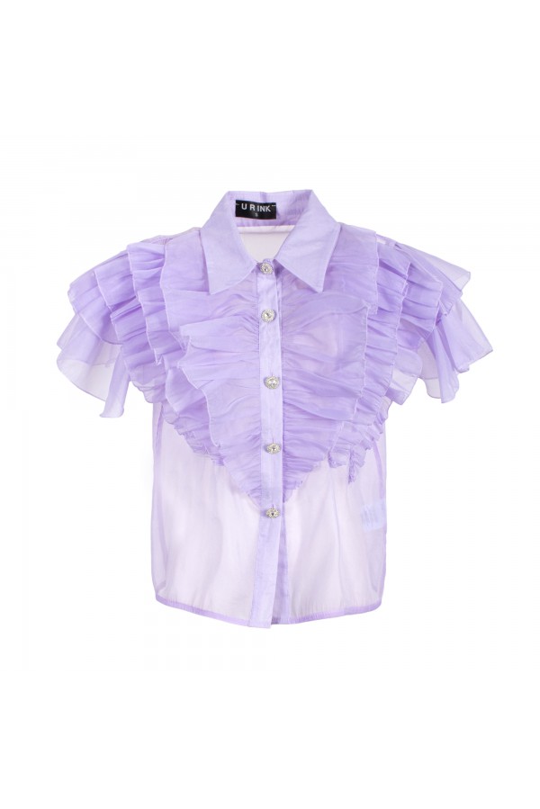 U R Ink MANICORÉ 254S4B9 CAMICIE e BLUSE LILLA In Vendita