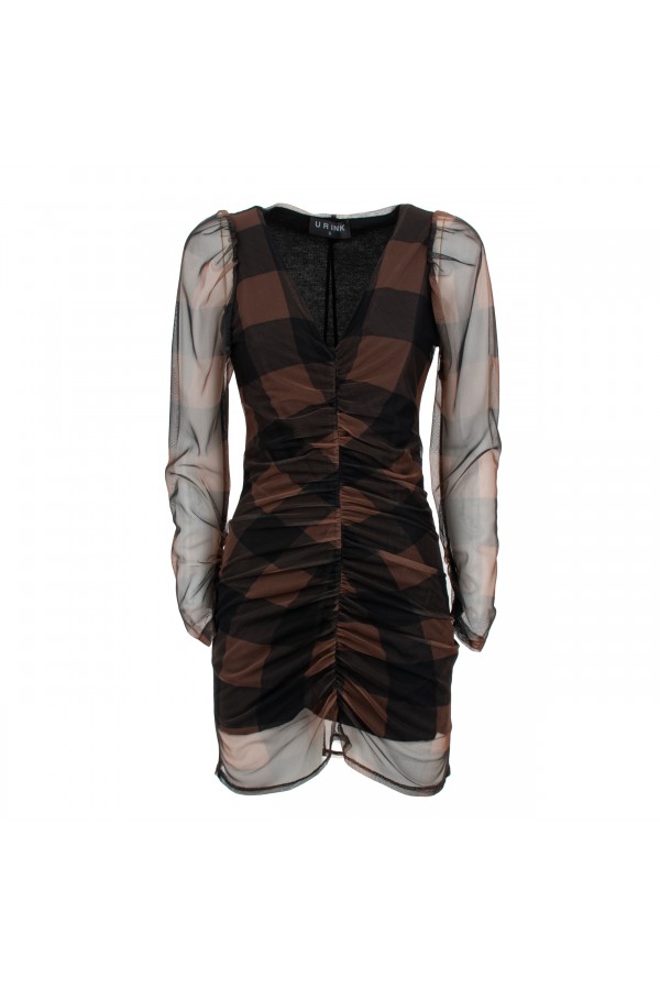 U R Ink CINZIA144W1U3 ABITI BLK-TOBACCO Saldi Di Fabbrica