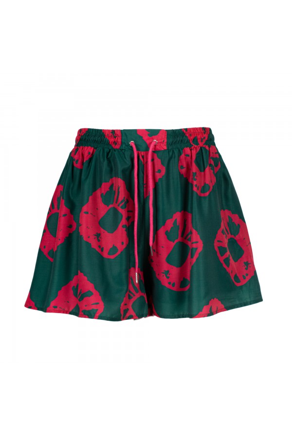 U R Ink ARANJUEZ 094S411 SHORTS VERDE/MAGENTA Vendita Economica