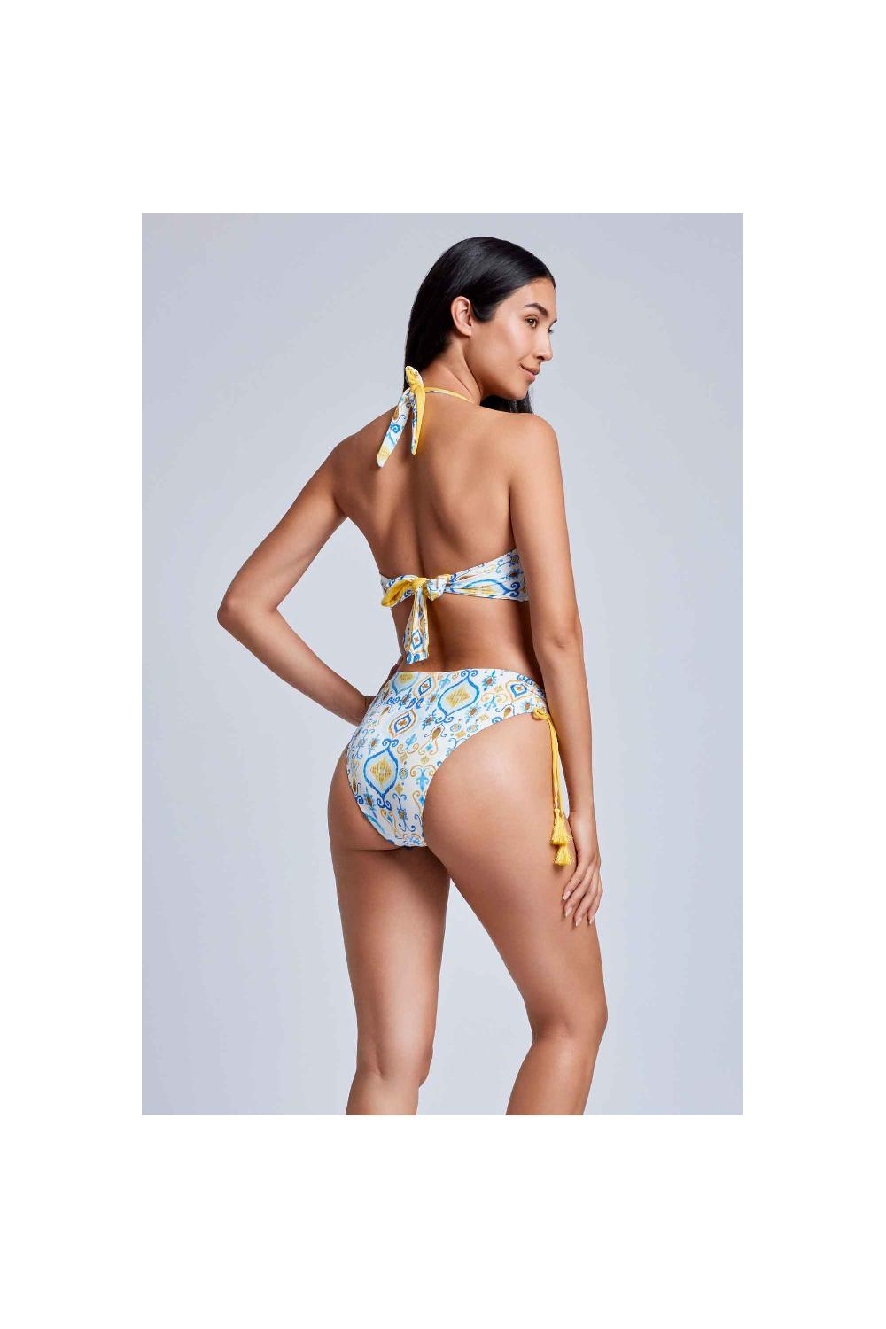 Vacanze Italiane Bikini con allacciatura al collo Nocciola Presa