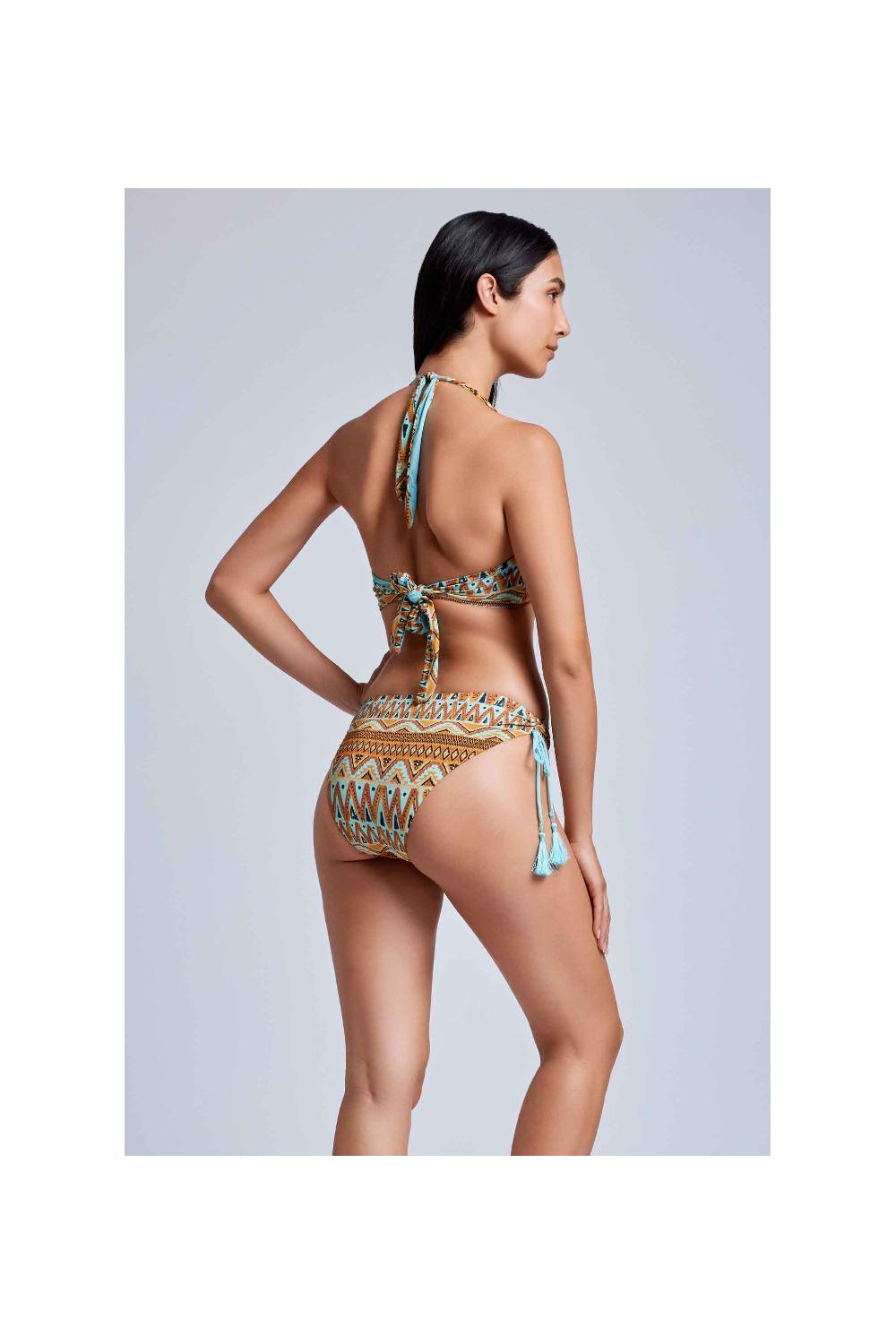 Vacanze Italiane Bikini con allacciatura al collo Nocciola Vendite Flash