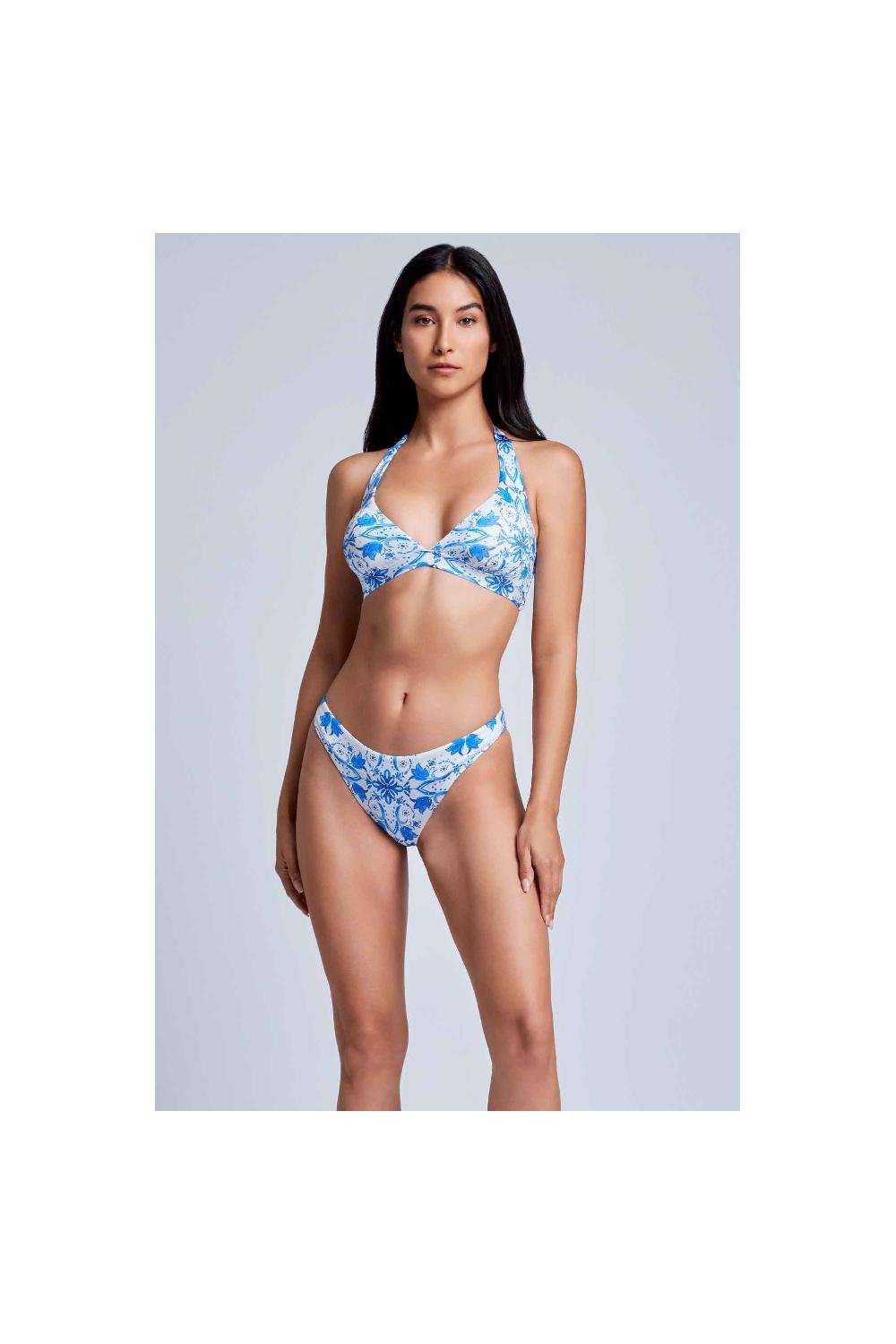 Vacanze Italiane Bikini con allacciatura al collo Nocciola In Linea