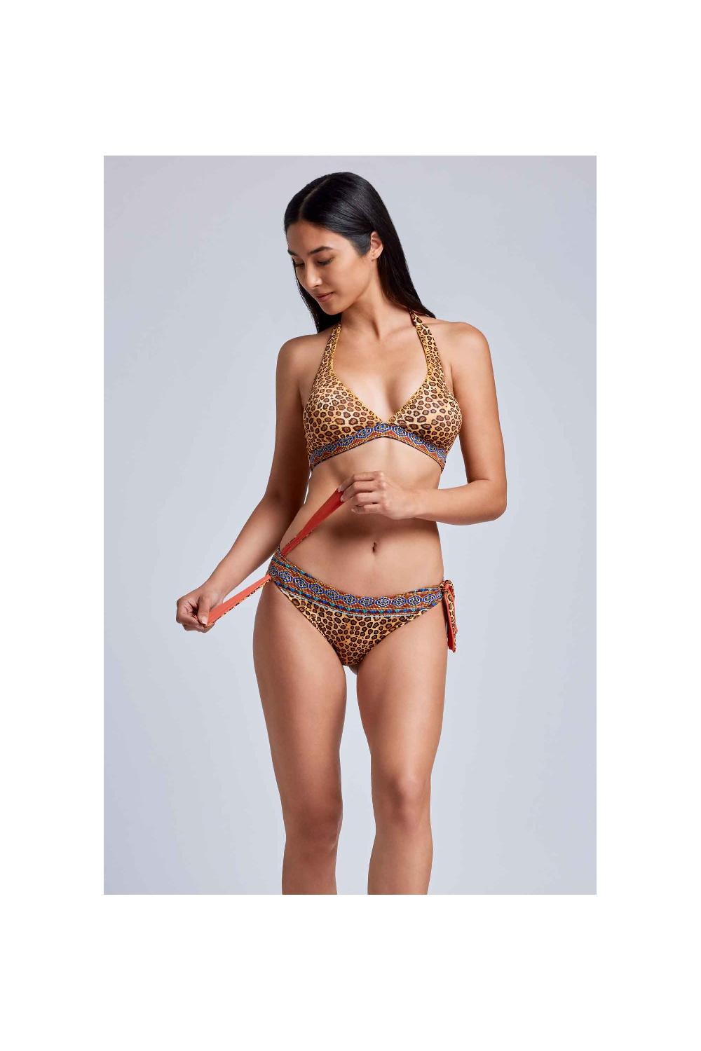Vacanze Italiane Bikini con allacciatura al collo Nocciola Soddisfazione Garantita