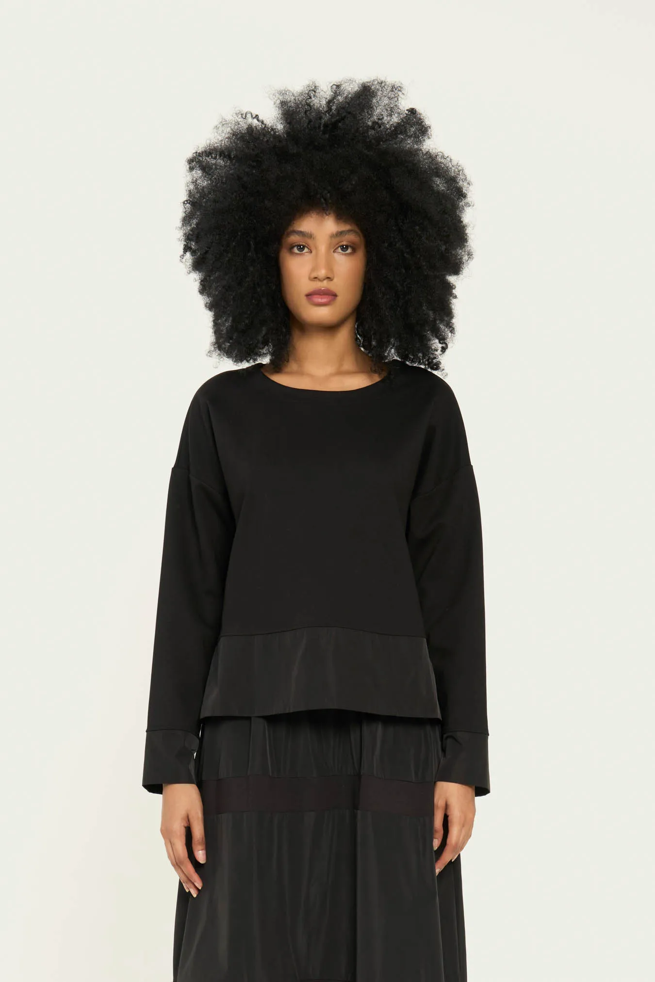Vicario cinque T-shirt girocollo svasata manica lunga Tamara Shopping Online