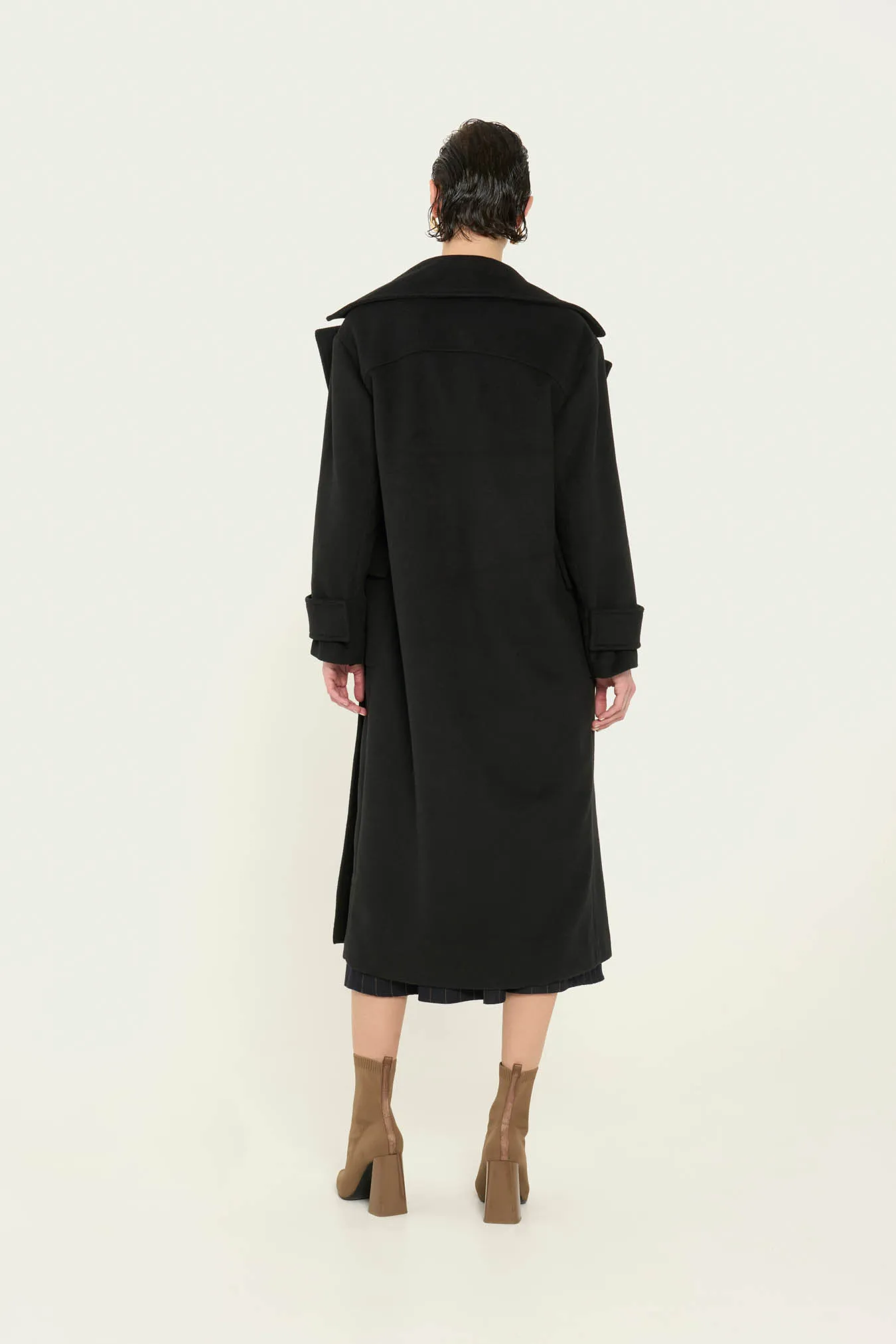 Vicario cinque Cappotto doppiopetto oversize nero Cate Online