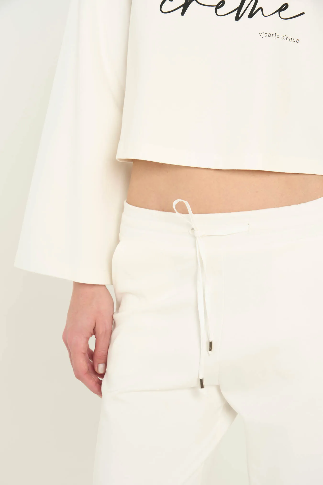 Vicario cinque Pantalone palazzo stretch coulisse in vita Petunia In Vendita