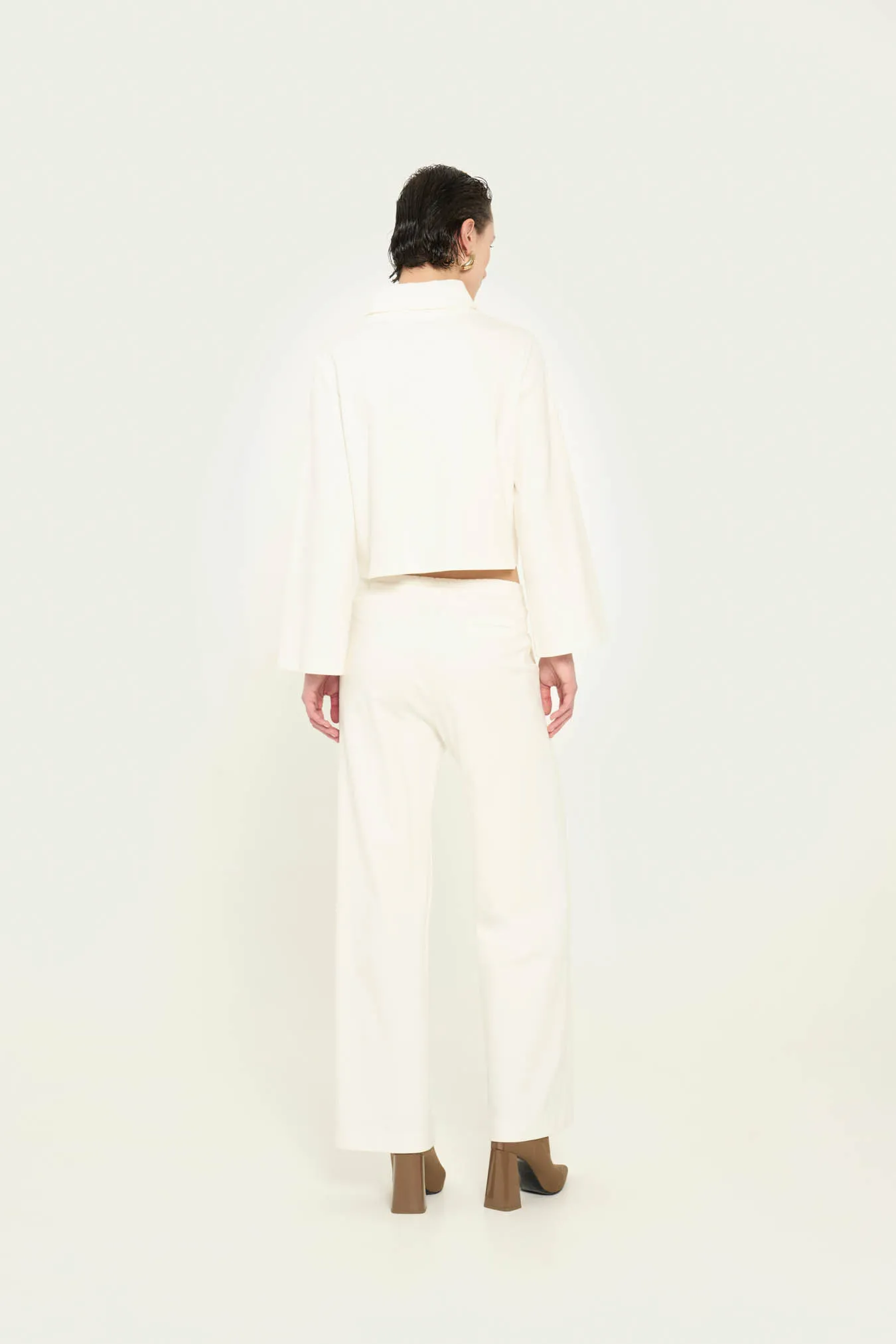 Vicario cinque Pantalone palazzo stretch coulisse in vita Petunia In Vendita