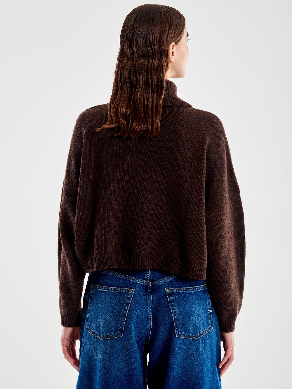 Vicolo Pull Collo Alto Aperto Moro Outlet
