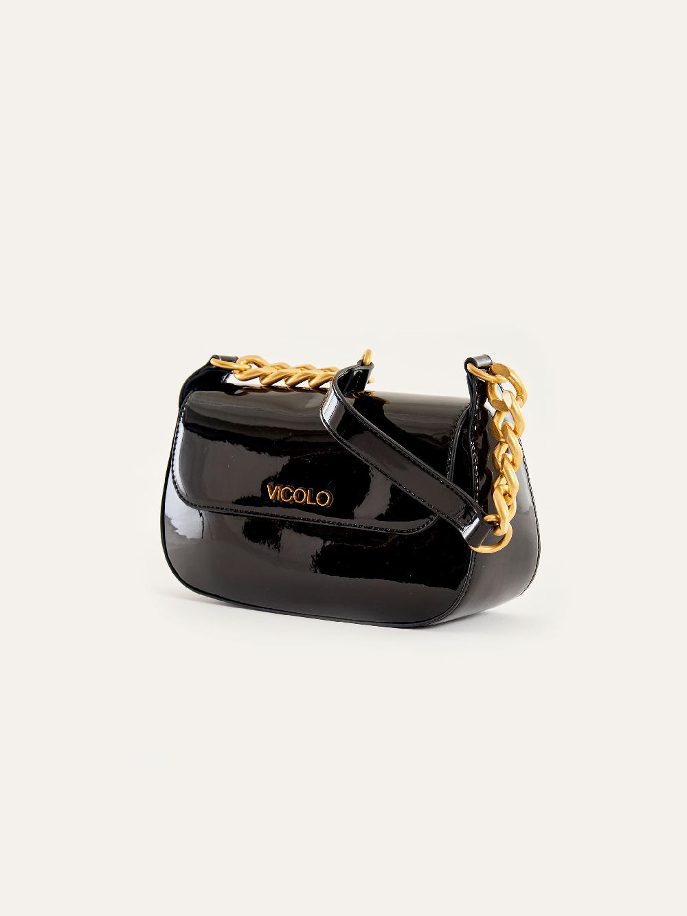 Vicolo Borsa Glossy Piccadilly Nero Nuova