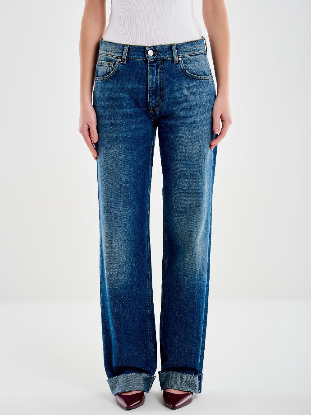 Vicolo Jeans Icon Alex con Risvolto Blu Qualità