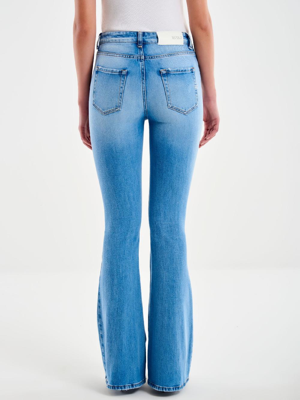 Vicolo Jeans Gisele Flare Blu Medio Blu Spedizione Gratuita