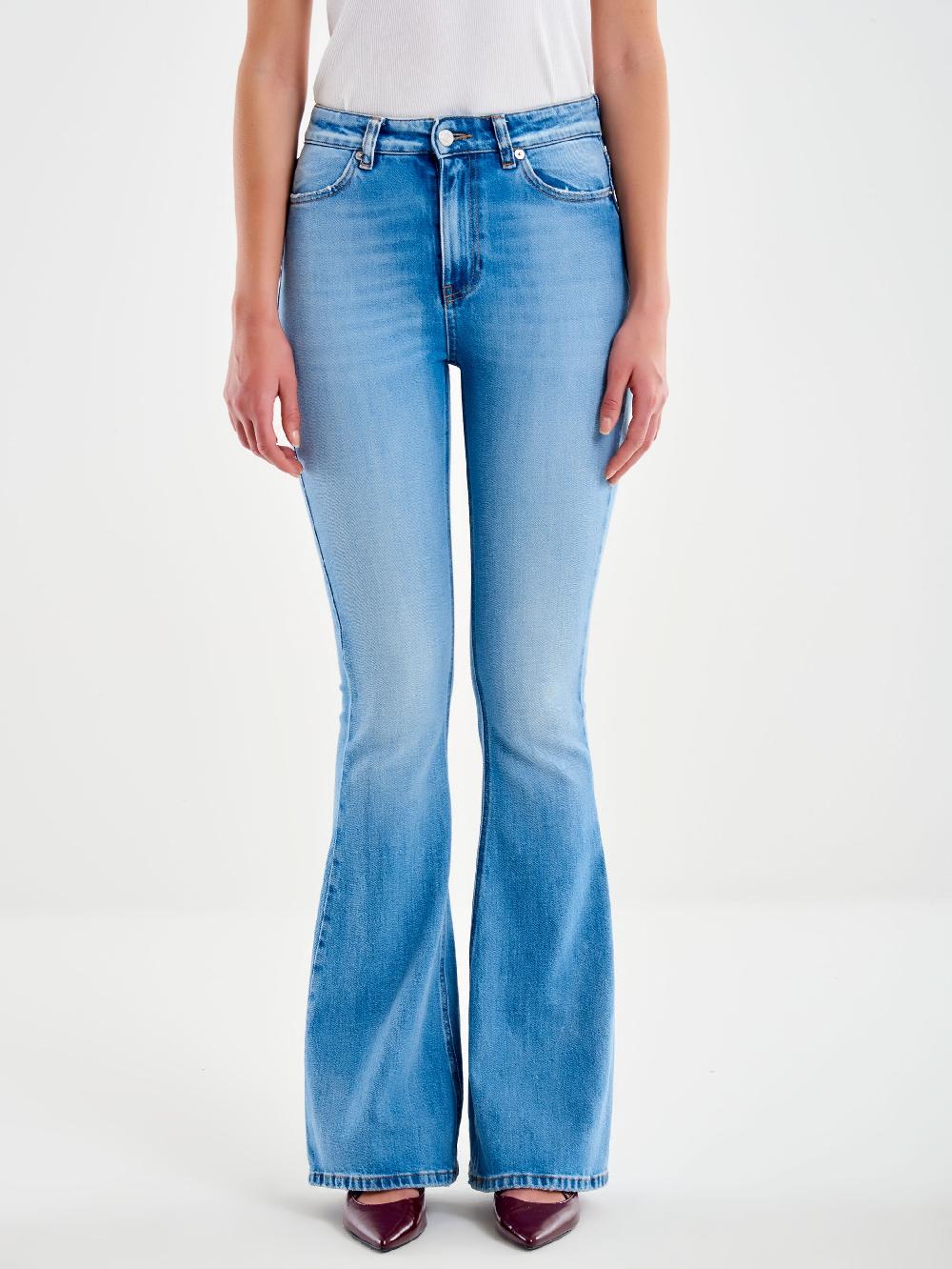Vicolo Jeans Gisele Flare Blu Medio Blu Spedizione Gratuita