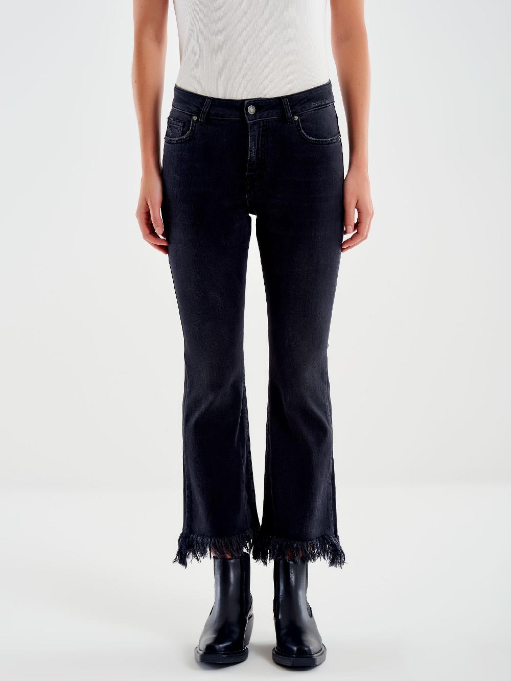 Vicolo Jeans Icon Gisele Fondo Sfrangiato Nero Rilascio limitato