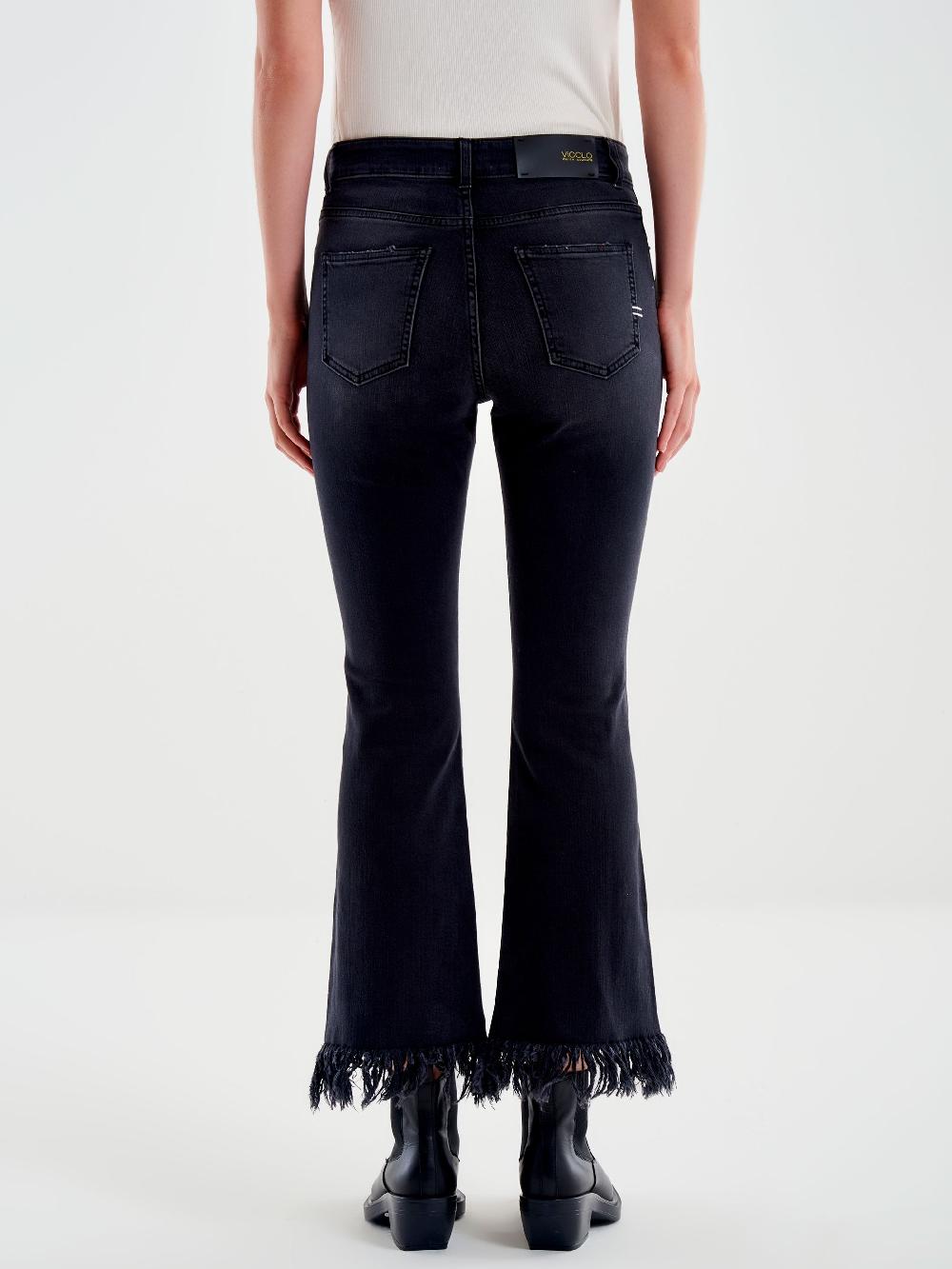 Vicolo Jeans Icon Gisele Fondo Sfrangiato Nero Rilascio limitato