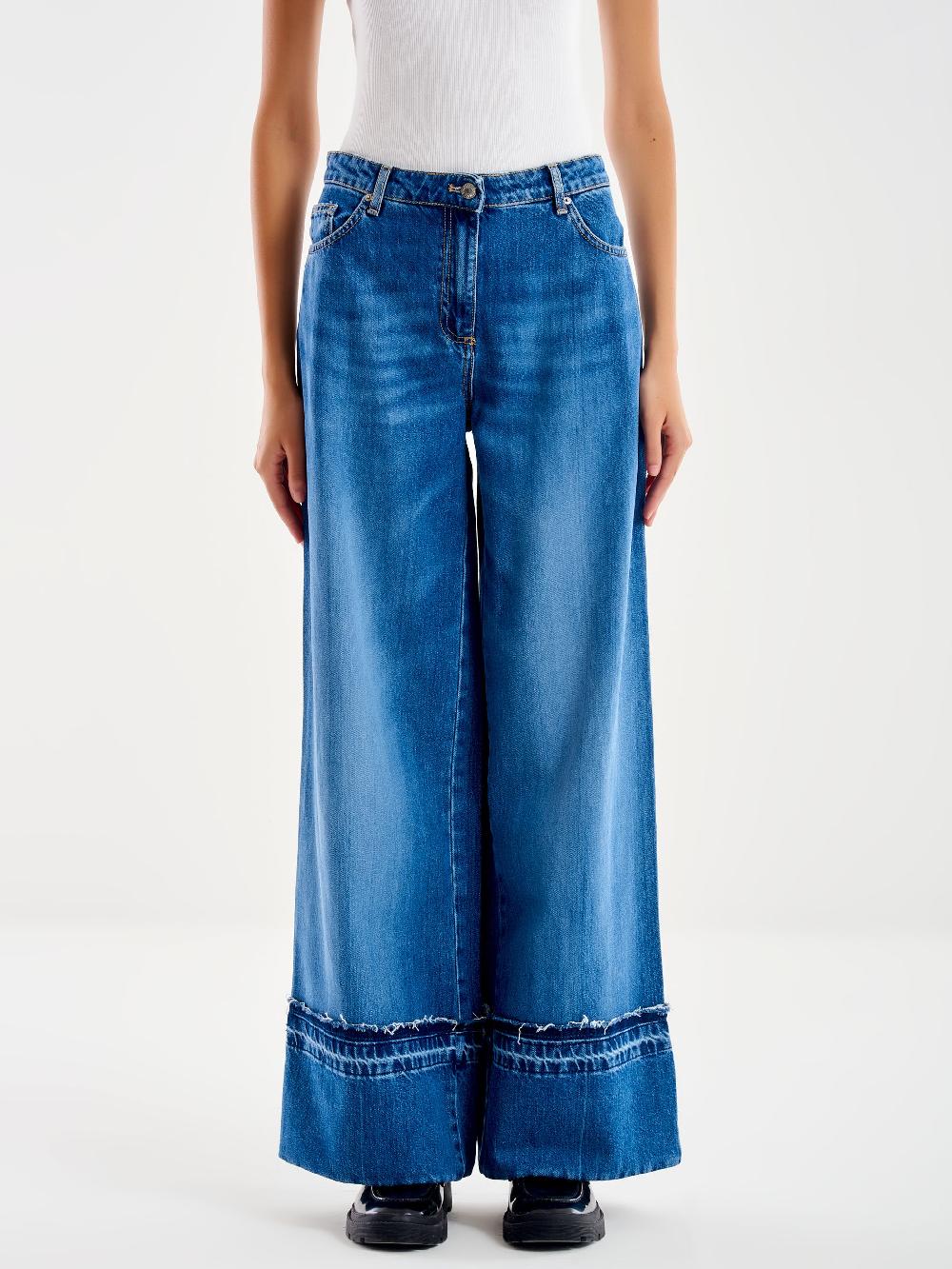 Vicolo Jeans Icon Lexie con Fondo Ricucito Blu Shopping Online