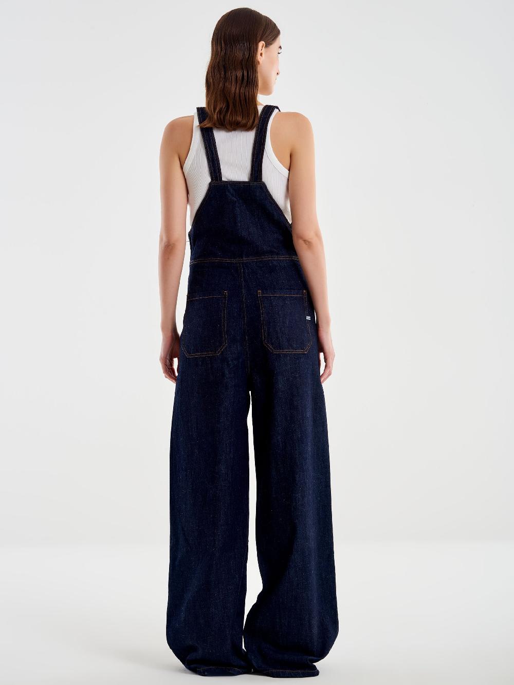 Vicolo Salopette in Jeans Blu Prezzo Ridotto