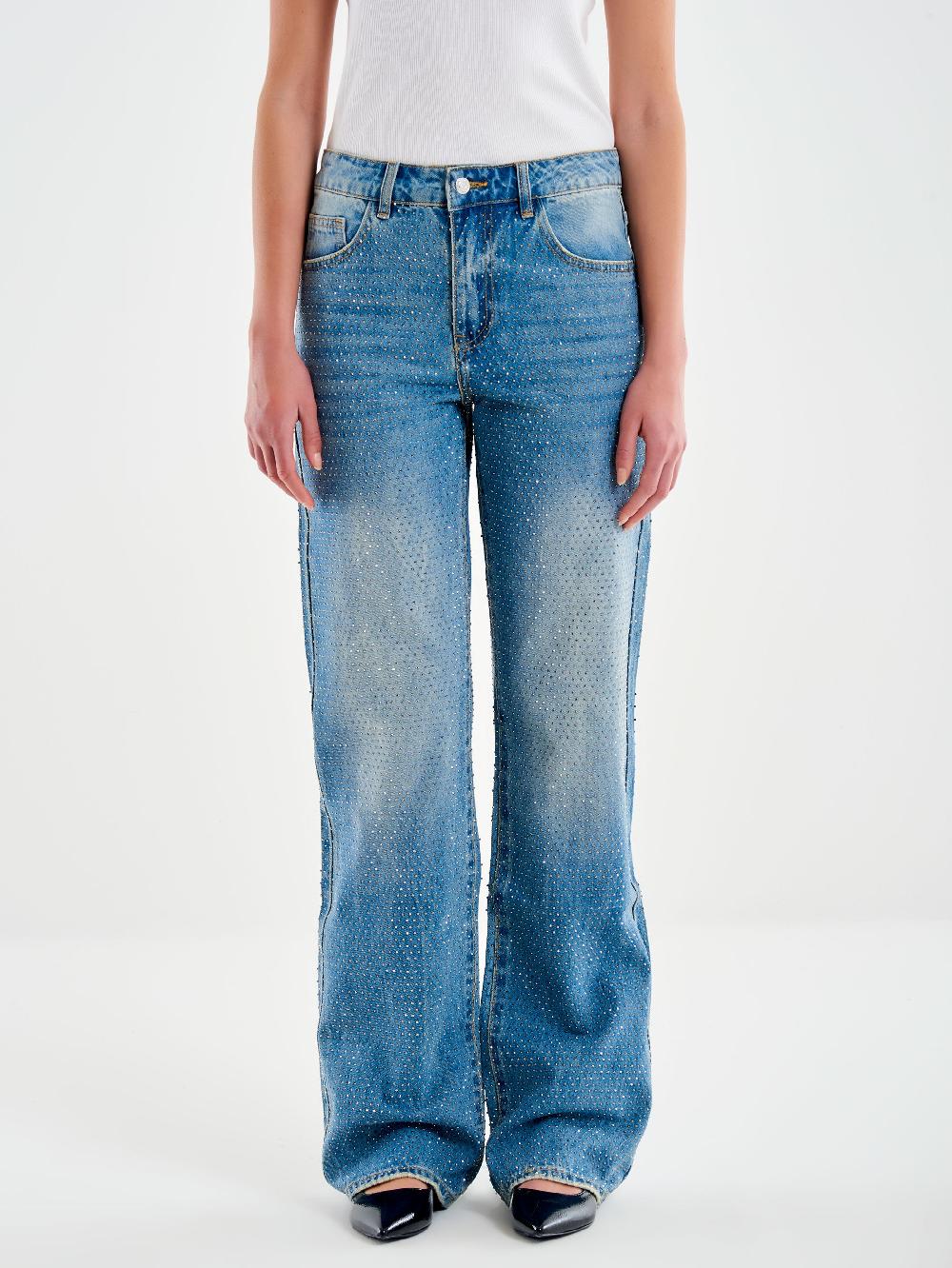 Vicolo Jeans Dalia con Strass Blu Convenienza