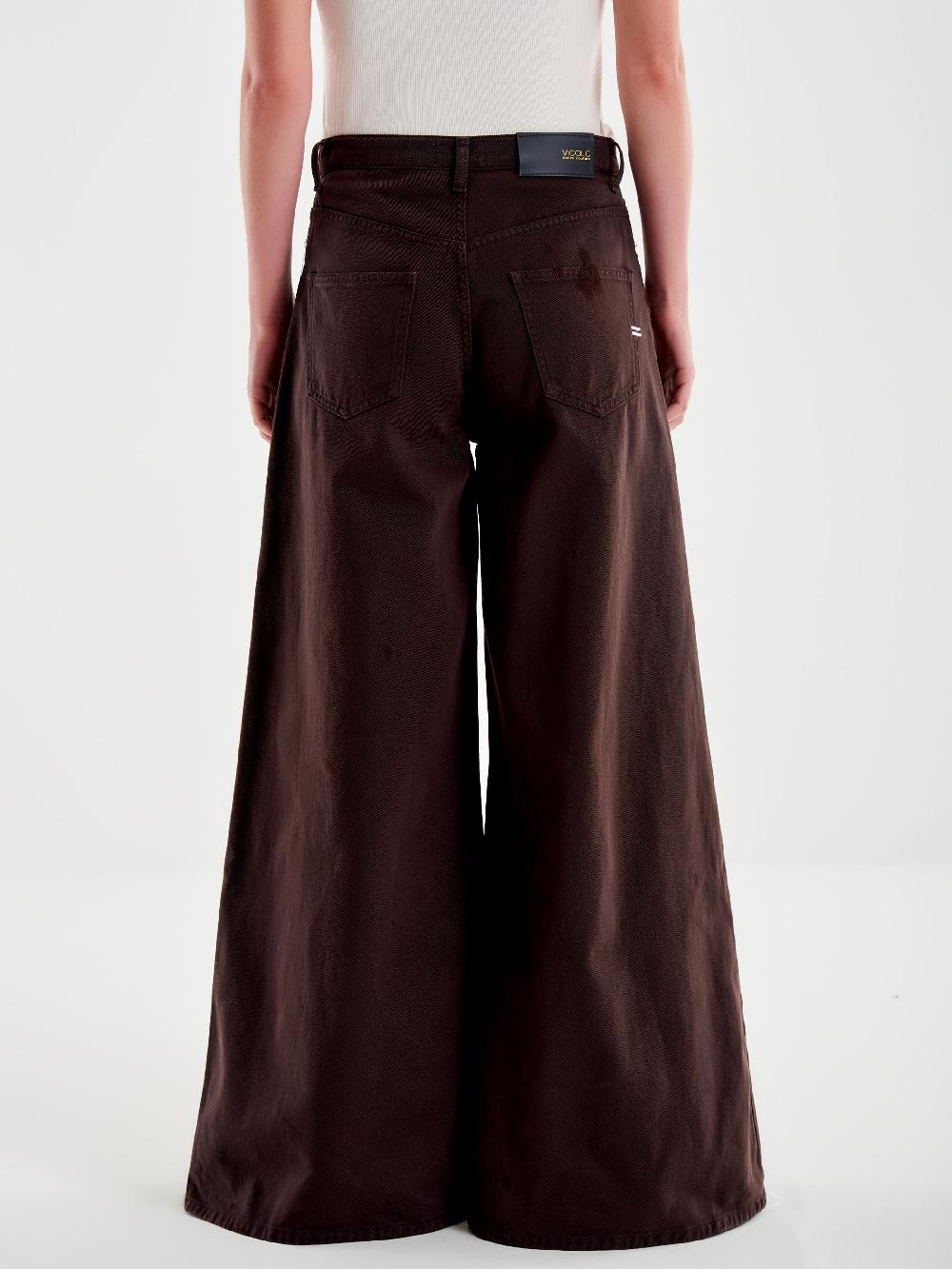 Vicolo Jeans Nikoleta Ampi Marroni Marrone Online