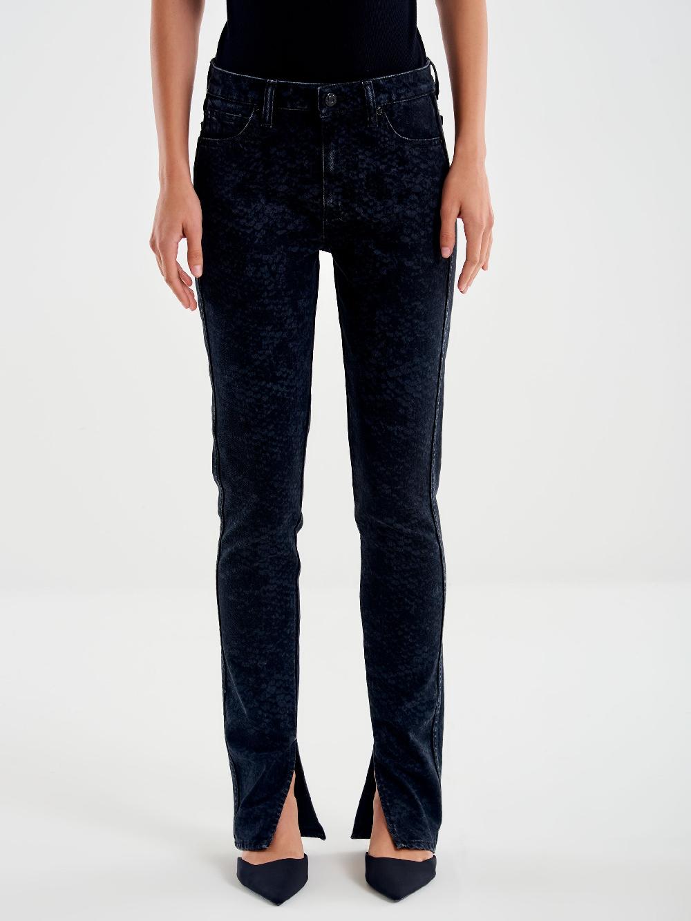 Vicolo Jeans Nilde Skinny Effetto Pitonato Nero Saldi