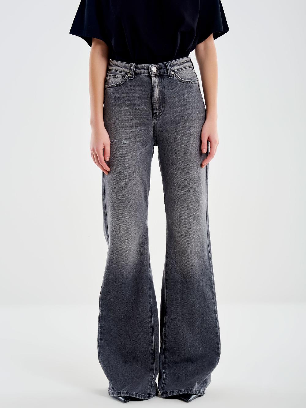 Vicolo Jeans Flare Beth Grigio Grigio Saldi Di Fabbrica