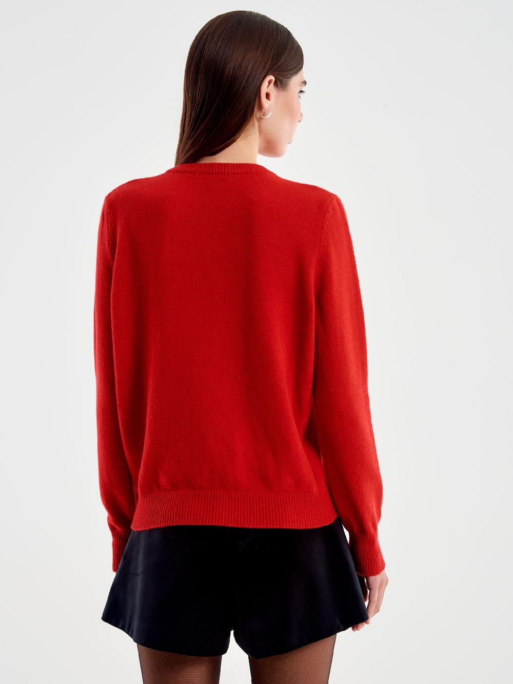 Vicolo Pull Orsetto con Fiocco Rosso Sconto