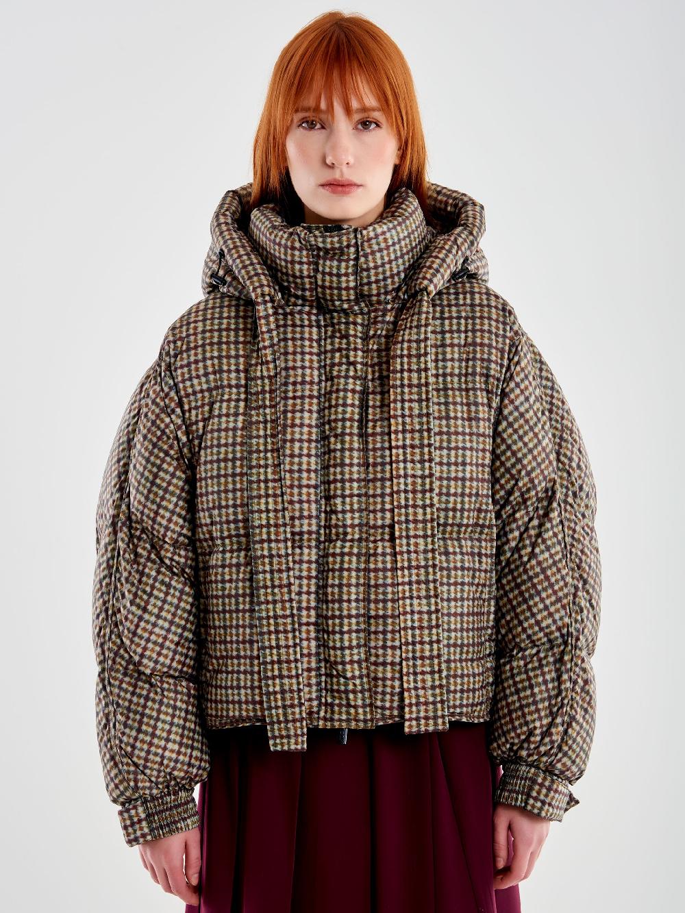 Vicolo Piumino Cropped A Quadretti Militare Offerte