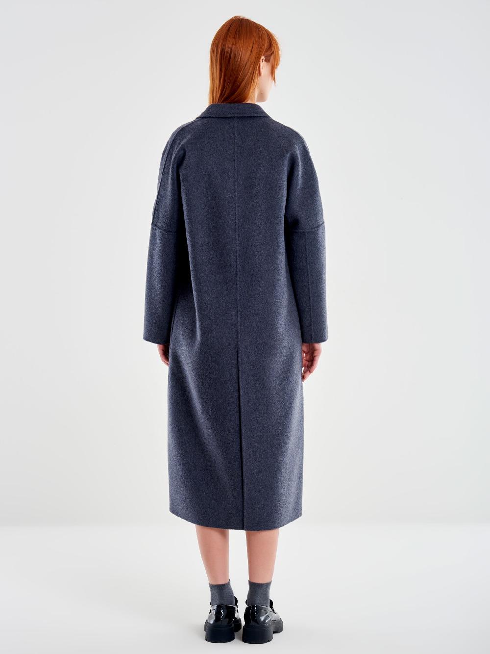 Vicolo Cappotto Doppiopetto Basic Lungo Grigio Negozio